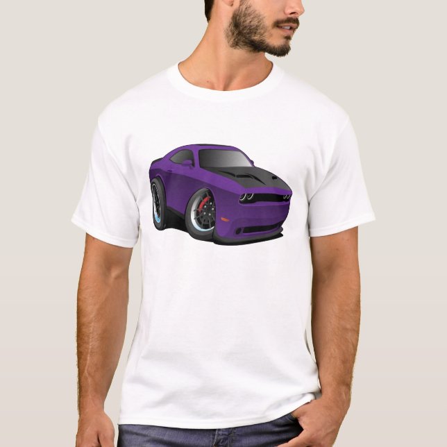 Camiseta Personalizado de auto morado moderno estadounidens (Anverso)