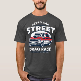 CAMISETA PERSONALIZADO DE AUTOS RETRO DRAG RACE