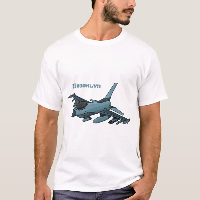 Camiseta Personalizado de avión de combate militar (Anverso)