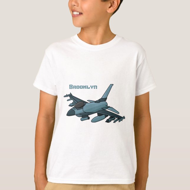 Camiseta Personalizado de avión de combate militar (Anverso)