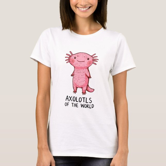 Camiseta Personalizado de Axolotl de mano corta (Anverso)