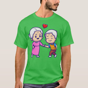Camiseta Personalizado de baile de pareja de abuelos cutáne