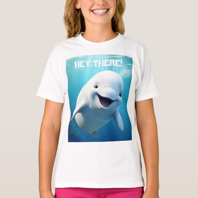 Camiseta Personalizado de ballenas Beluga Océano Ártico ver (Anverso)