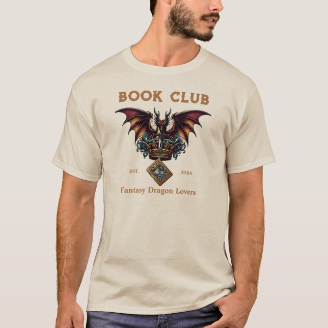 Camiseta Personalizado de "Book Club Dragon" para los amant (Anverso)