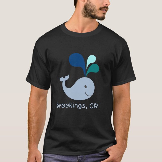 Camiseta Personalizado de Brookings Oregon Cute Whale Lover (Anverso)