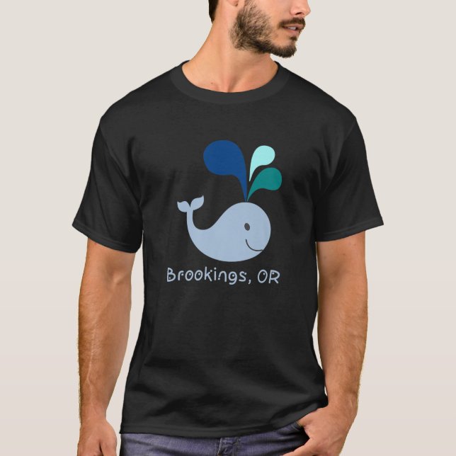Camiseta Personalizado de Brookings Oregon Cute Whale Lover (Anverso)