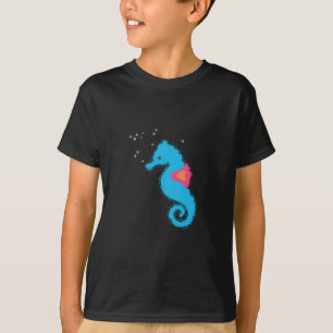 Camiseta Personalizado de caballitos de mar azules