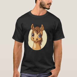 Camiseta Personalizado de caballos lindo arte animal adorab
