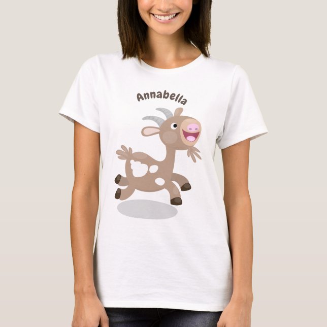 Camiseta Personalizado de cabra alegre (Anverso)