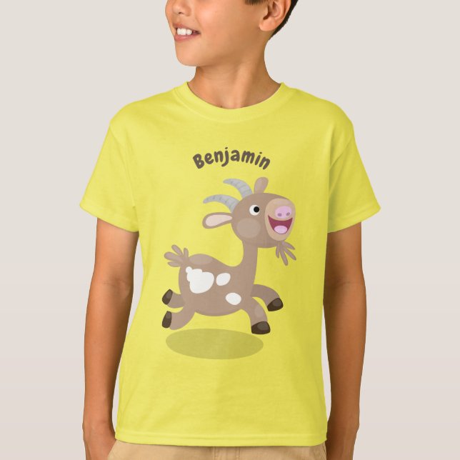 Camiseta Personalizado de cabra alegre (Anverso)