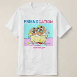 Camiseta Personalizado de Cachorro de Amistad