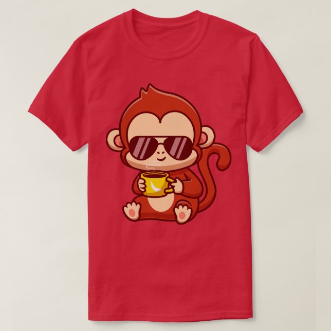 Camiseta Personalizado de café de bebida de mono de Guay (Diseño del anverso)
