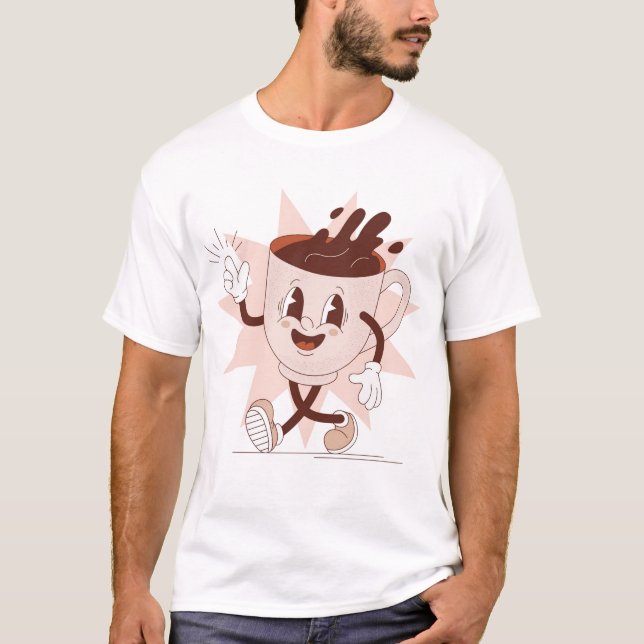Camiseta Personalizado de café gracioso (Anverso)