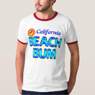 Camiseta Personalizado de California Beach Bum Funny Shirt