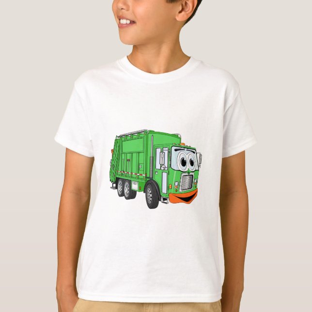 Camiseta Personalizado de camión de basura sonriente (Anverso)