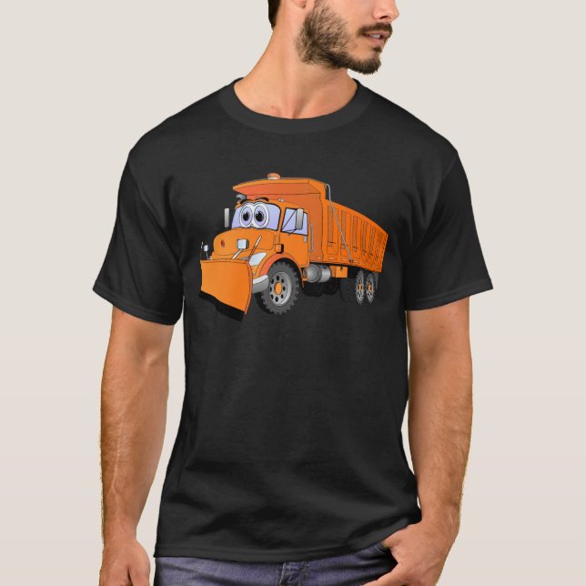Camiseta Personalizado de camión de volcado naranja (Anverso)