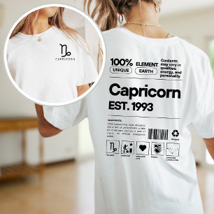 Camiseta Personalizado de Capricornio Zodiac Astrología Cum