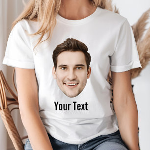 Camiseta Personalizado de cara personalizado Textos de cump