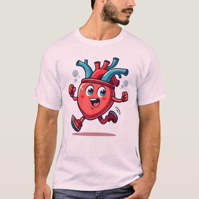 Camiseta Personalizado de caracteres del corazón de jogging (Anverso)