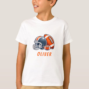 Camiseta Personalizado de cascos de la bola de fútbol niño