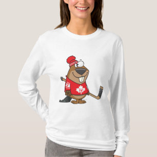 Camiseta personalizado de castores de hockey canadés