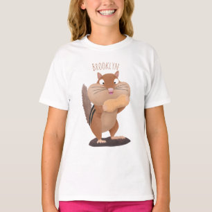 Camiseta Personalizado de chipmunk de grandes mejillas grac