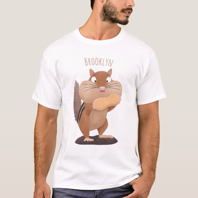 Camiseta Personalizado de chipmunk de grandes mejillas grac (Anverso)