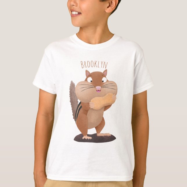 Camiseta Personalizado de chipmunk de grandes mejillas grac (Anverso)