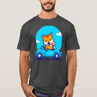 Camiseta Personalizado de coches de conducción de gato