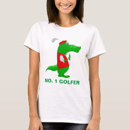 Camiseta Personalizado de cocodrilo Golfer