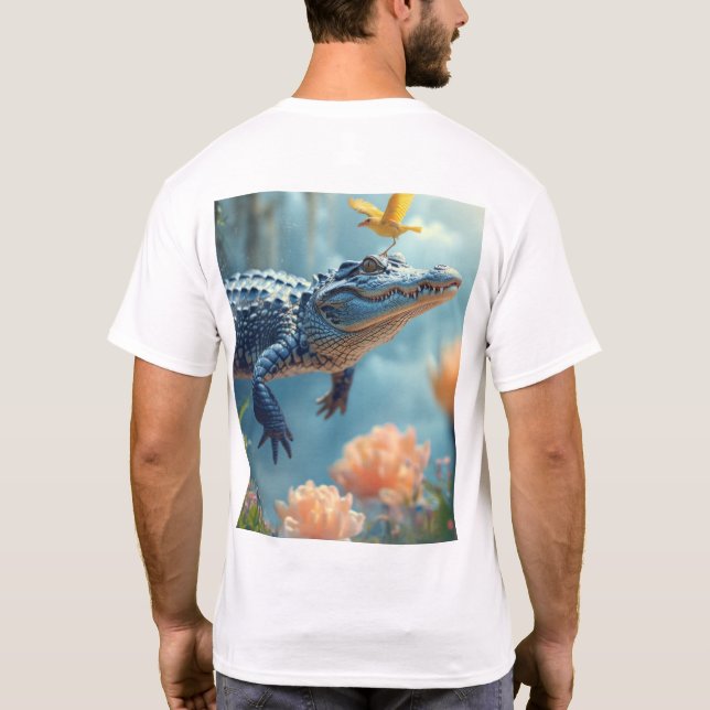 Camiseta Personalizado de cocodrilos voladores | Animal gra (Reverso)