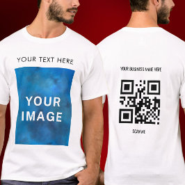 Camiseta Personalizado de código QR Blanco promocional de t
