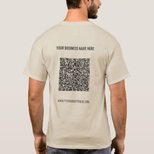 Camiseta Personalizado de código QR Mensajes de texto comer