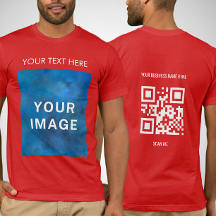 Camiseta Personalizado de código QR Mensajes de texto e imá