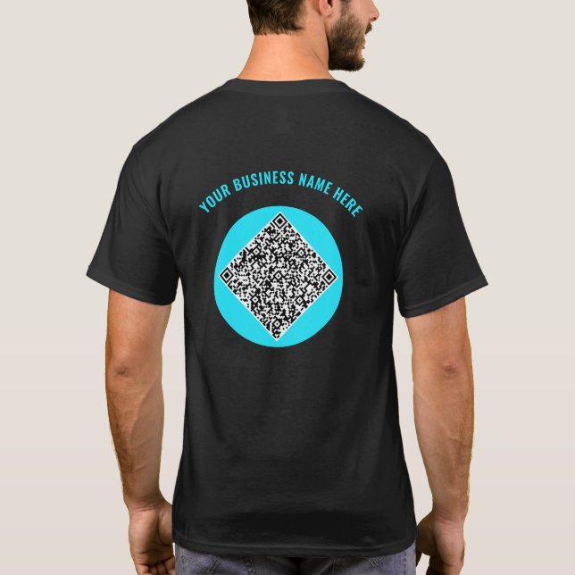 Camiseta Personalizado de código QR Mensajes de texto para  (Reverso)