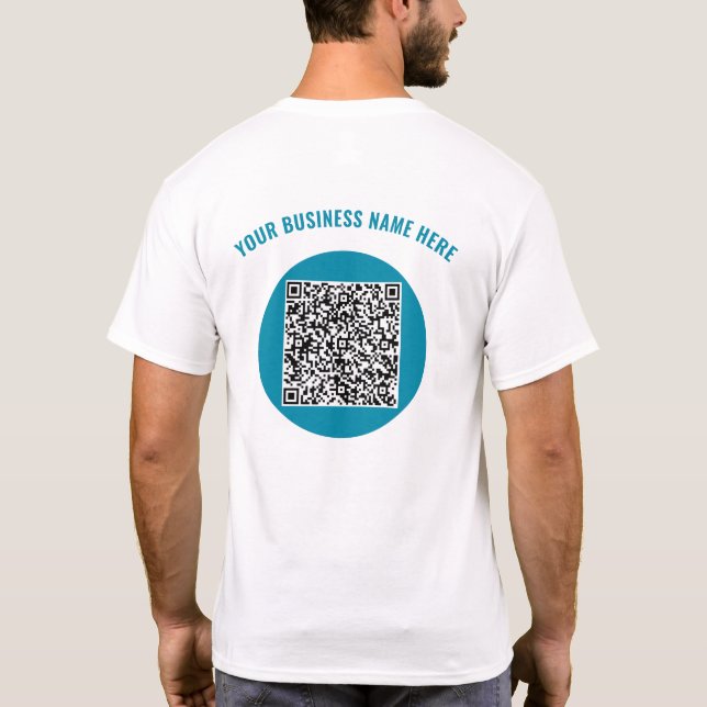 Camiseta Personalizado de código QR Mensajes de texto para  (Reverso)