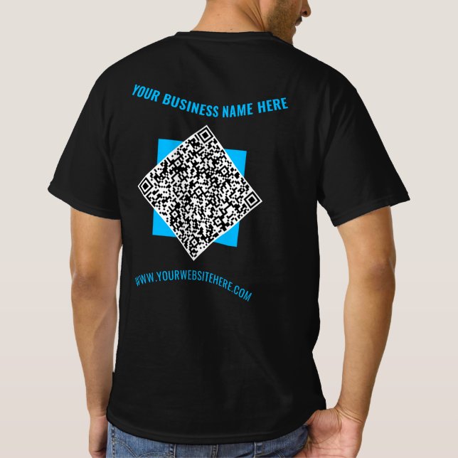 Camiseta Personalizado de código QR Mensajes de texto para  (Reverso)