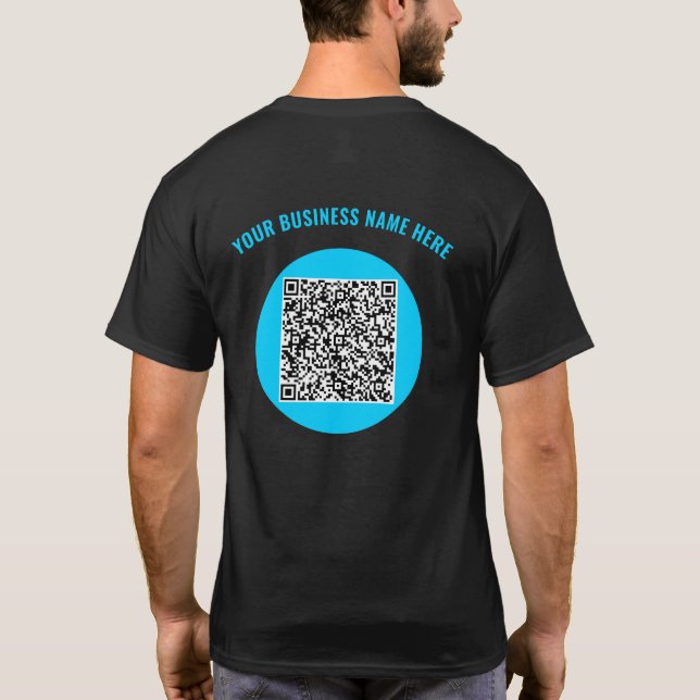 Camiseta Personalizado de código QR Mensajes de texto y col (Reverso)