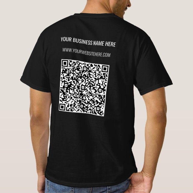 Camiseta Personalizado de código QR personalizado Mensajes  (Reverso)