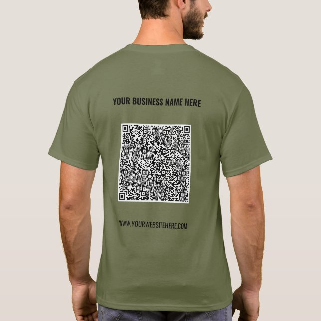 Camiseta Personalizado de código QR y envía mensajes de tex (Reverso)