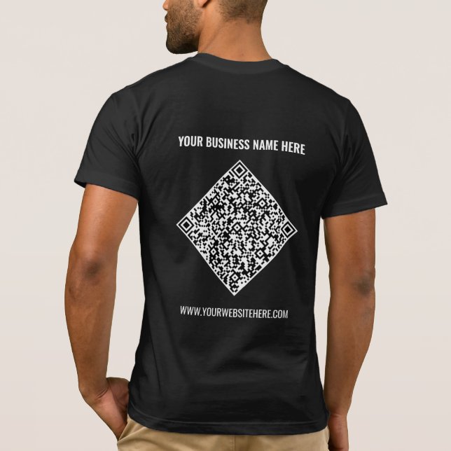 Camiseta Personalizado de código QR y envía mensajes de tex (Reverso)
