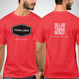 Camiseta Personalizado de código QR y logotipo comercial pr