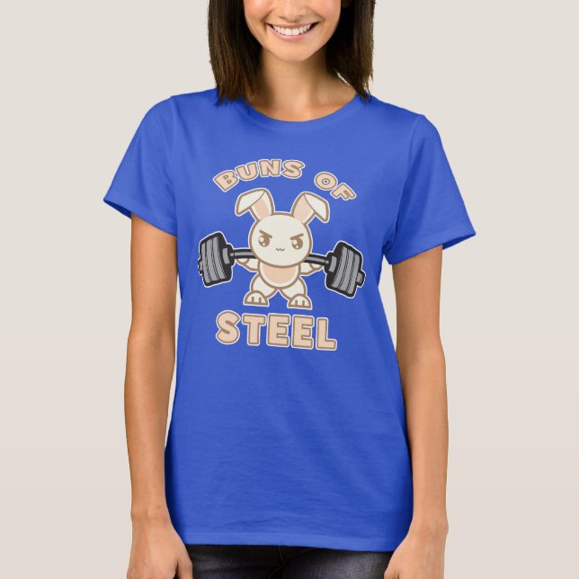Camiseta Personalizado De Conejito En Curso - Buns Of Steel (Anverso)
