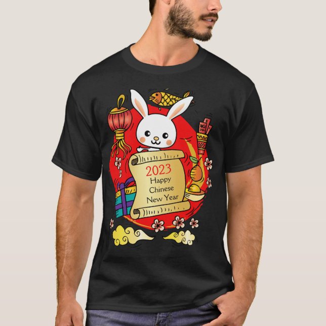 Camiseta Personalizado de Conejo de Año Nuevo Chino (Anverso)