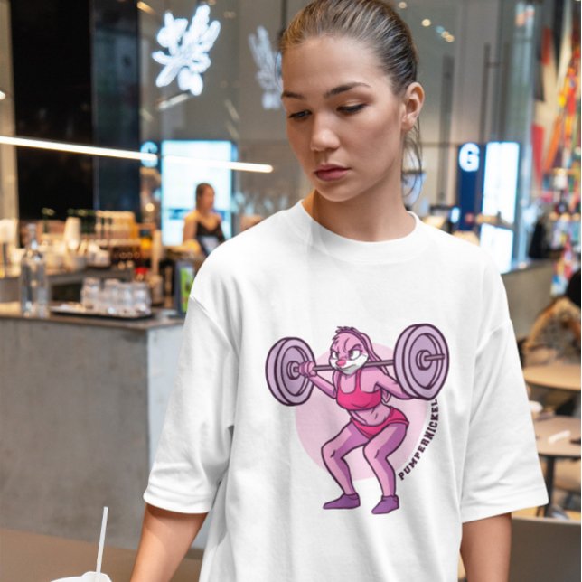 Camiseta Personalizado de conejo de elevación de pesas (Subido por el creador)