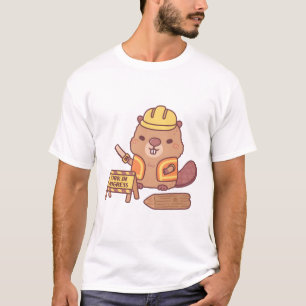Camiseta Personalizado De Construcción De Cuadros De Beaver