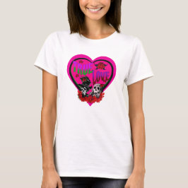Camiseta Personalizado de corazón rosado de amor verdadero