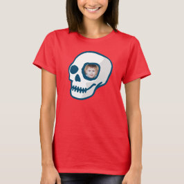 Camiseta Personalizado de cráneo foto día de Halloween, un