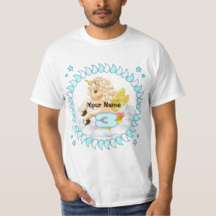 Camiseta personalizado de cumpleaños de Unicorn de 3 años