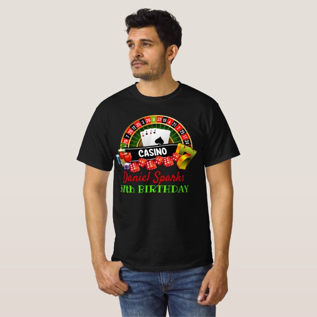 Camiseta Personalizado de cumpleaños del Casino de Las Vega (Anverso completo)